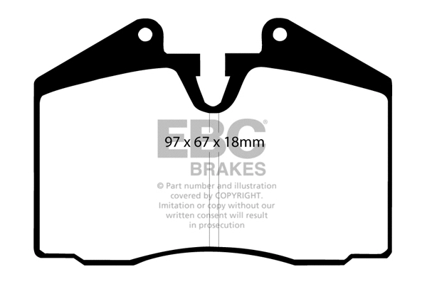 Kit de plaquettes de frein, frein à disque EBC Brakes DP5612NDX