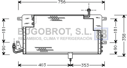 Condenseur, climatisation BUGOBROT 62-VW5125