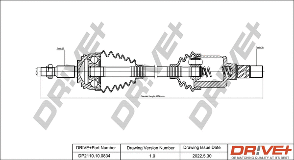 Arbre de transmission Dr!ve+ DP2110.10.0834
