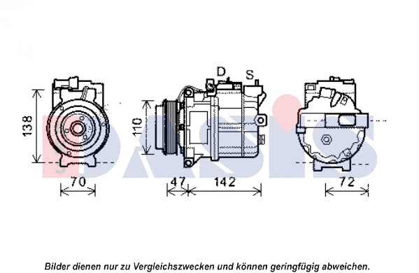 Compresseur, climatisation AKS DASIS 851904N