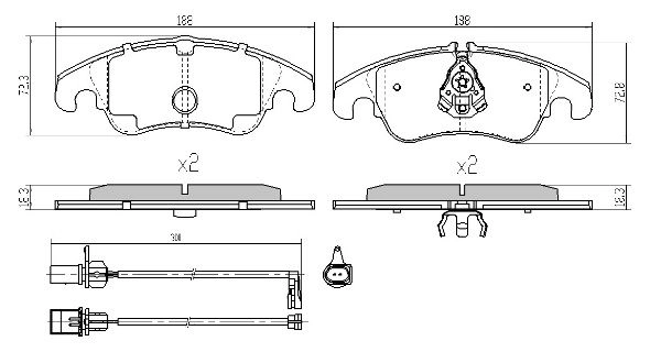 Kit de plaquettes de frein, frein à disque FREMAX FBP-1643