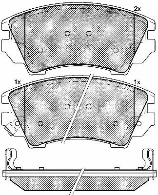 Kit de plaquettes de frein, frein à disque BSF 10934
