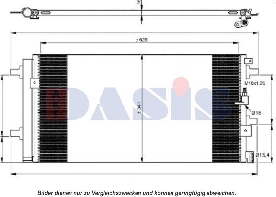 Condenseur, climatisation AKS DASIS 482031N