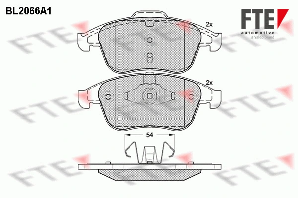 Kit de plaquettes de frein, frein à disque FTE 9010649