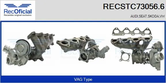 Turbocompresseur, suralimentation RECOFICIAL RECSTC73056.6