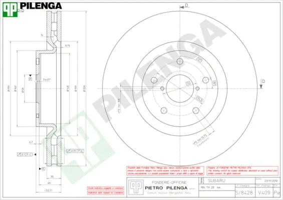 Disque de frein PILENGA V409