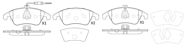 Kit de plaquettes de frein, frein à disque FIT FP1342E