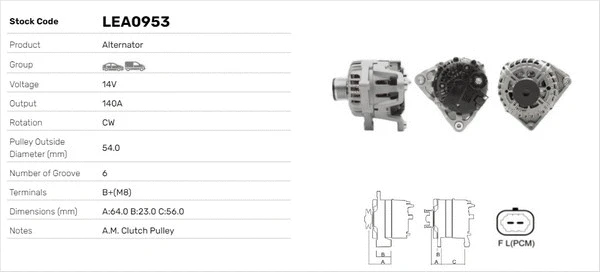 Alternateur LUSA LEA0953