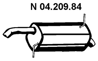 Silencieux arrière EBERSPÄCHER 04.209.84