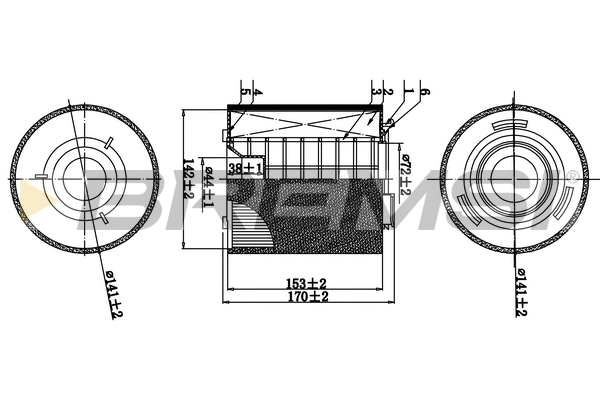 Filtre à air BREMSI FA0538