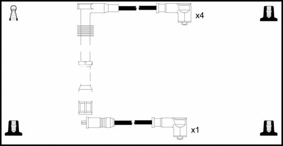 Kit de câbles d'allumage LEMARK HOES851