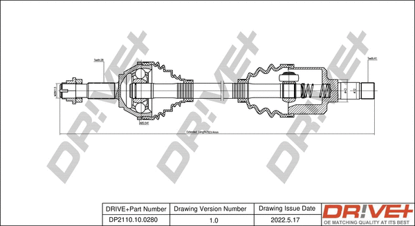 Arbre de transmission Dr!ve+ DP2110.10.0280