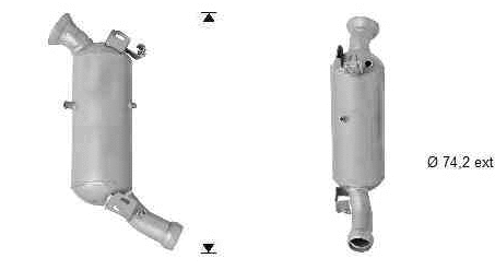 Filtre à particules / à suie, échappement VEGAZ GmbH MK-901SIC