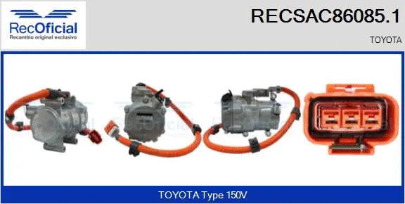 Compresseur, climatisation RECOFICIAL RECSAC86085.1