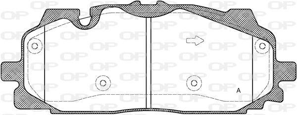 Kit de plaquettes de frein, frein à disque OPEN PARTS BPA1667.00