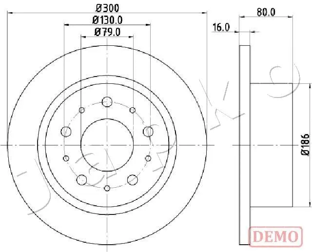 Disque de frein JAPKO 610217C