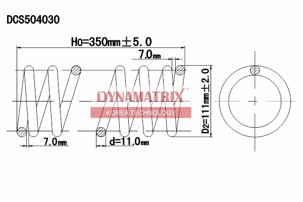 Ressort de suspension DYNAMATRIX DCS504030