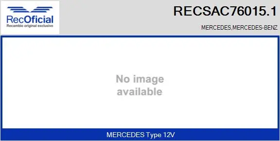Compresseur, climatisation RECOFICIAL RECSAC76015.1