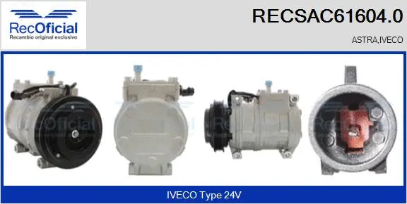 Compresseur, climatisation RECOFICIAL RECSAC61604.0