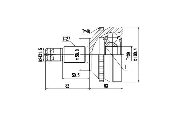 Jeu de joints, arbre de transmission DYNAMATRIX DCV810015