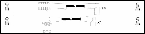 Kit de câbles d'allumage LEMARK HOES711