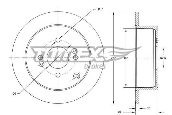 Disque de frein TOMEX Brakes TX 71-34