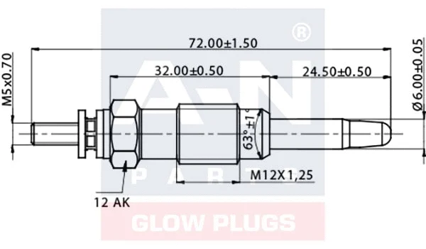 Bougie de préchauffage A-N PARTS A-N073107