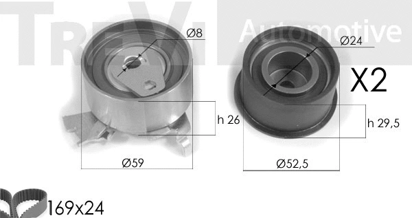 Kit de courroie crantée TREVI AUTOMOTIVE KD1177