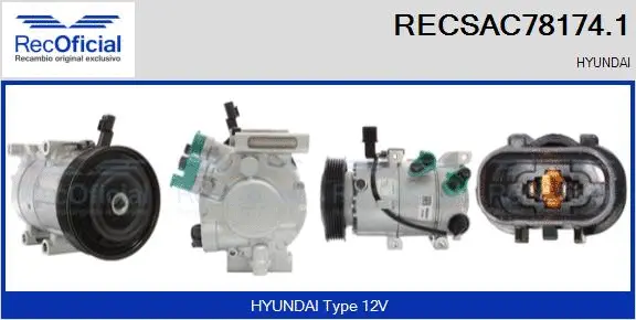 Compresseur, climatisation RECOFICIAL RECSAC78174.1