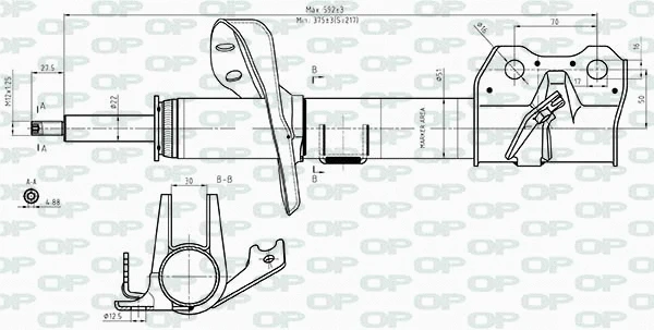 Amortisseur OPEN PARTS SAB8415.31