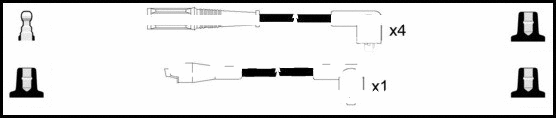 Kit de câbles d'allumage LEMARK HOES386