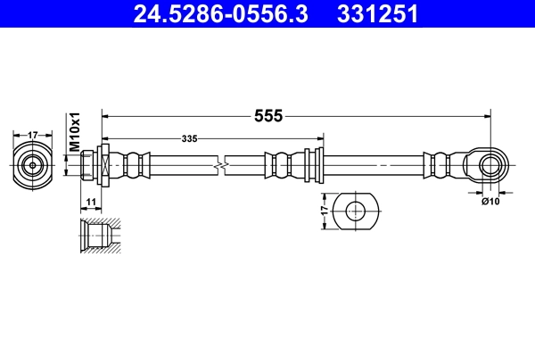 Flexible de frein ATE 24.5286-0556.3