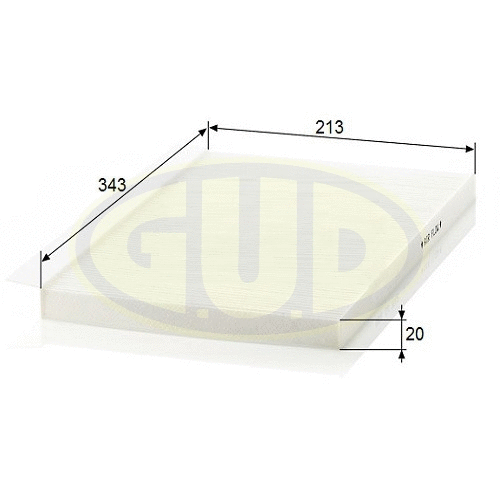 Filtre, air de l'habitacle G.U.D. GCF3562