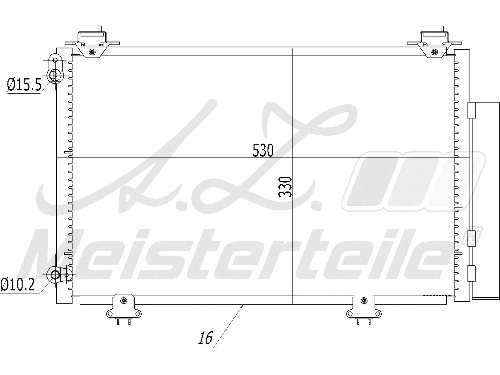 Condenseur, climatisation A.Z. Meisterteile AZMT-45-030-1346