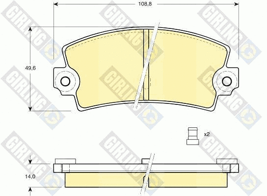Kit de plaquettes de frein, frein à disque GIRLING 6101493