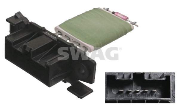 Résistance, pulseur d'air habitacle SWAG 40 10 0043