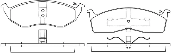 Kit de plaquettes de frein, frein à disque SB BP53110