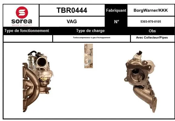 Turbocompresseur, suralimentation EAI TBR0444