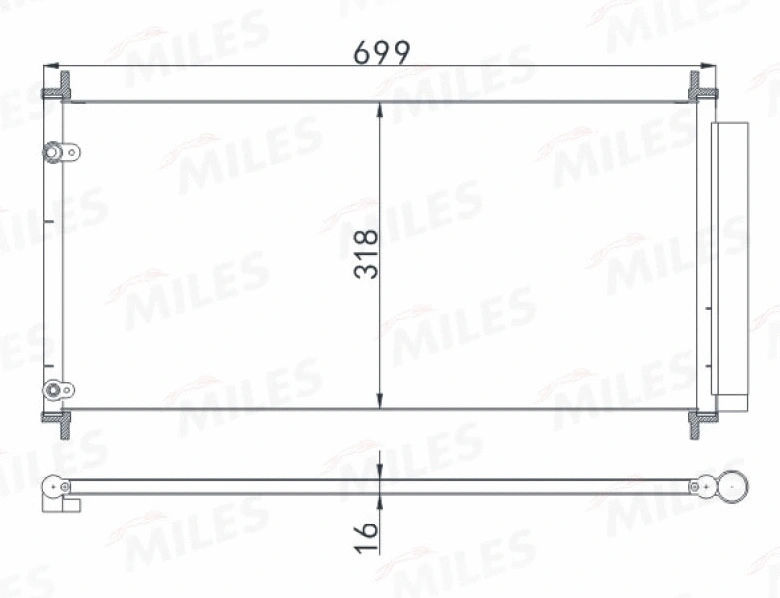 Condenseur, climatisation MILES ACCB097