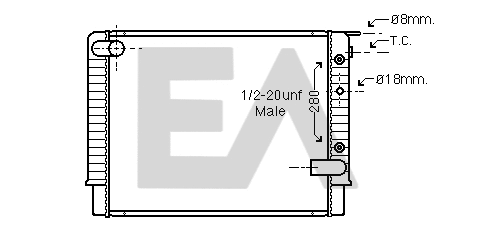 Radiateur, refroidissement du moteur EACLIMA 31R78016