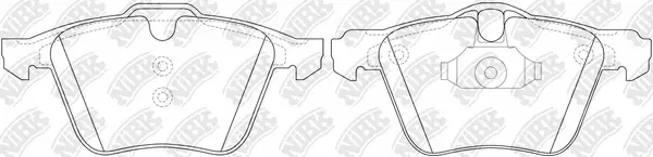 Kit de plaquettes de frein, frein à disque NiBK PN0483