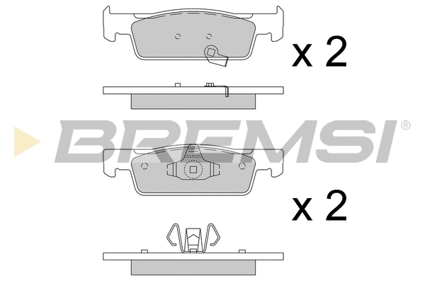 Kit de plaquettes de frein, frein à disque BREMSI BP3798