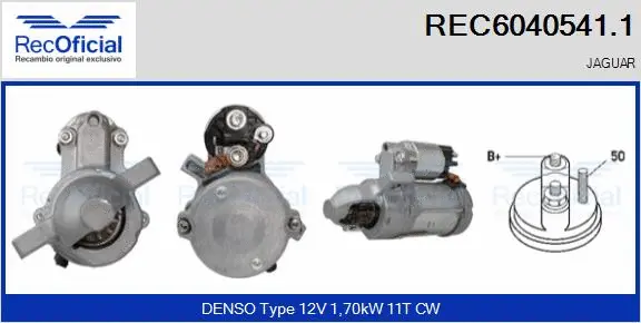 Démarreur RECOFICIAL REC6040541.1