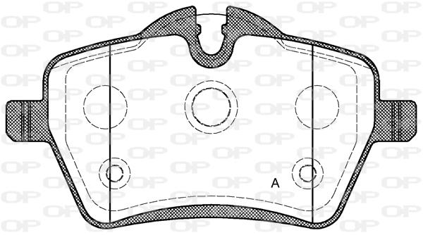 Kit de plaquettes de frein, frein à disque OPEN PARTS BPA1277.00