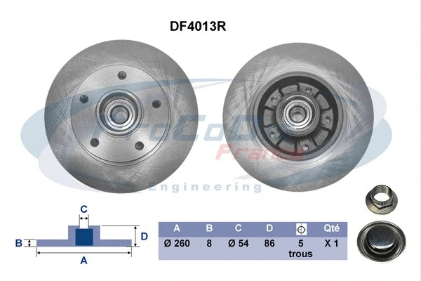 Disque de frein PROCODIS FRANCE DF4013R