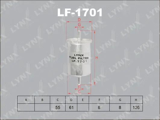Filtre à carburant LYNXAUTO LF-1701