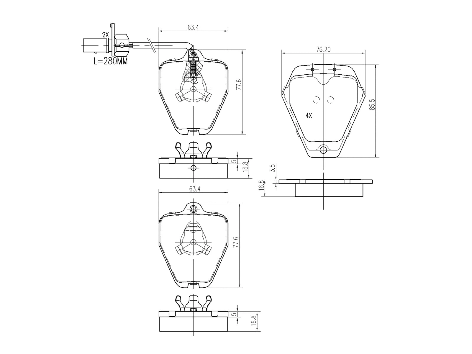 Kit de plaquettes de frein, frein à disque A.Z. Meisterteile AZMT-44-022-1432