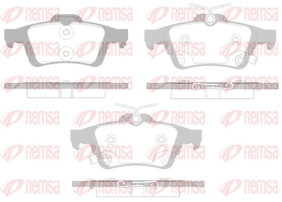 Kit de plaquettes de frein, frein à disque REMSA 0842.12