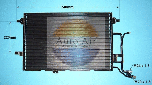 Condenseur, climatisation AUTO AIR GLOUCESTER 16-6153