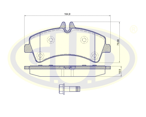 Kit de plaquettes de frein, frein à disque G.U.D. GBP880165